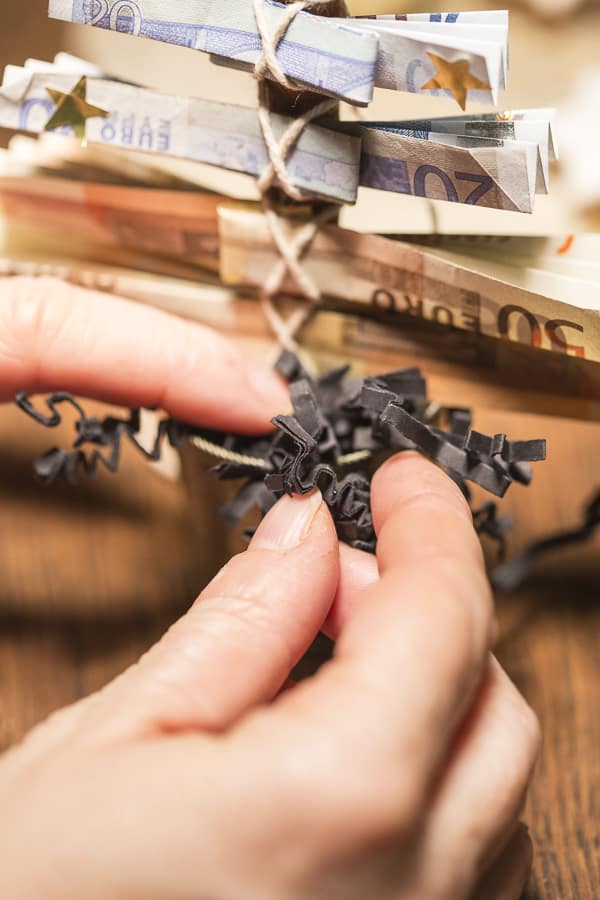DIY Geldbaum Topf füllen
