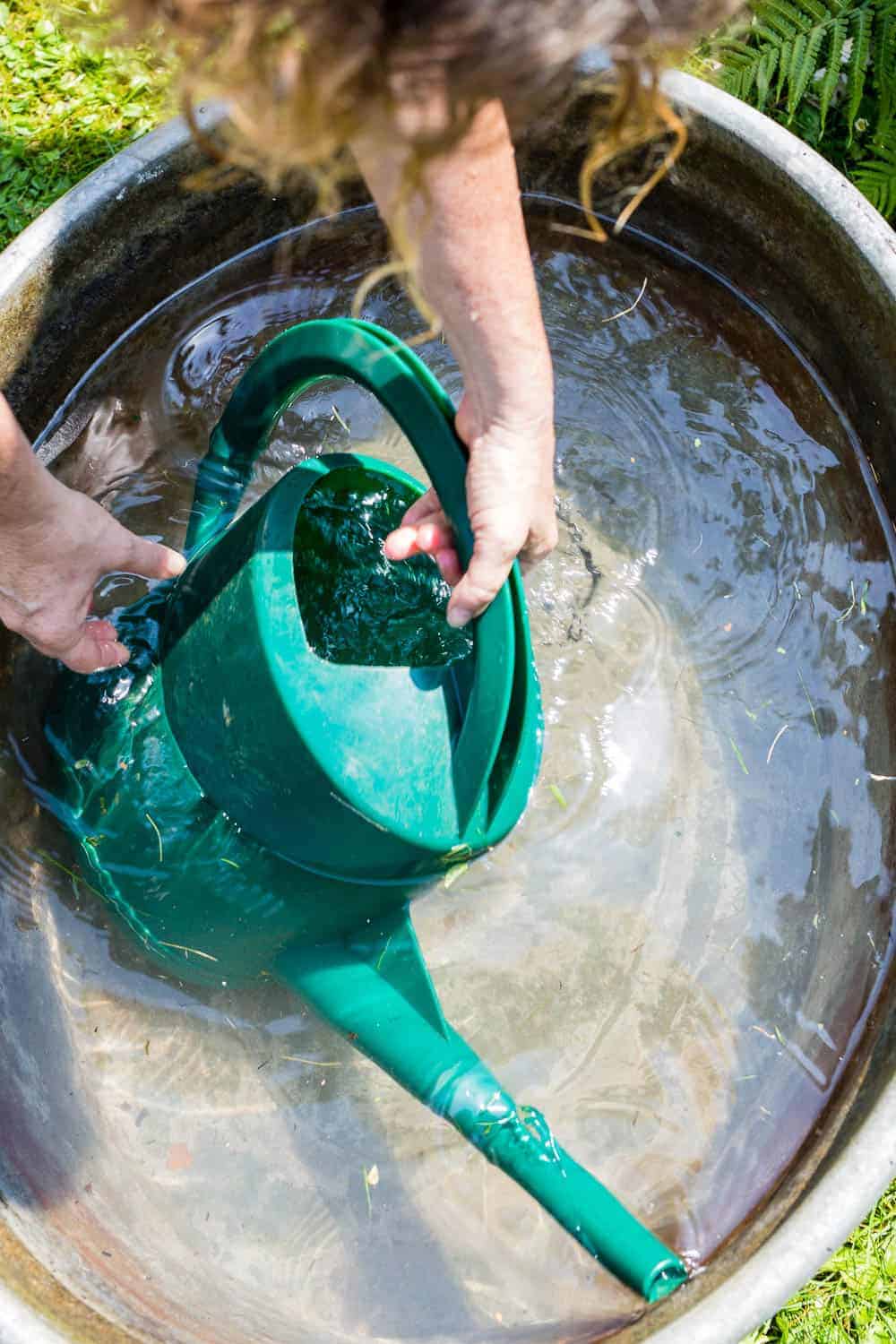 Gartendusche-14 Duschwasser zum Gießen verwenden