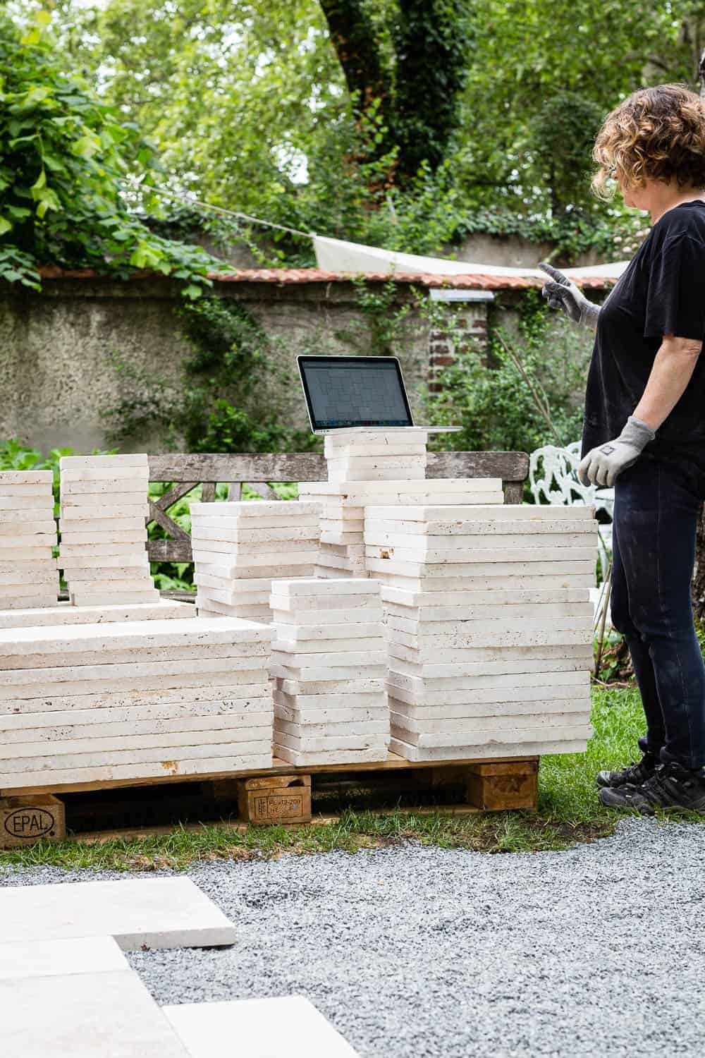 Terrassenplatten legen, Römischer Verband