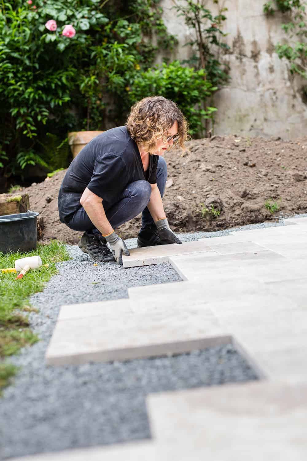 Terrassenplatten legen, Römischer Verband