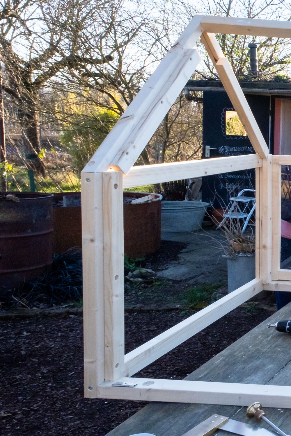 Frühbeetaufsatz für Hochbeet selber bauen