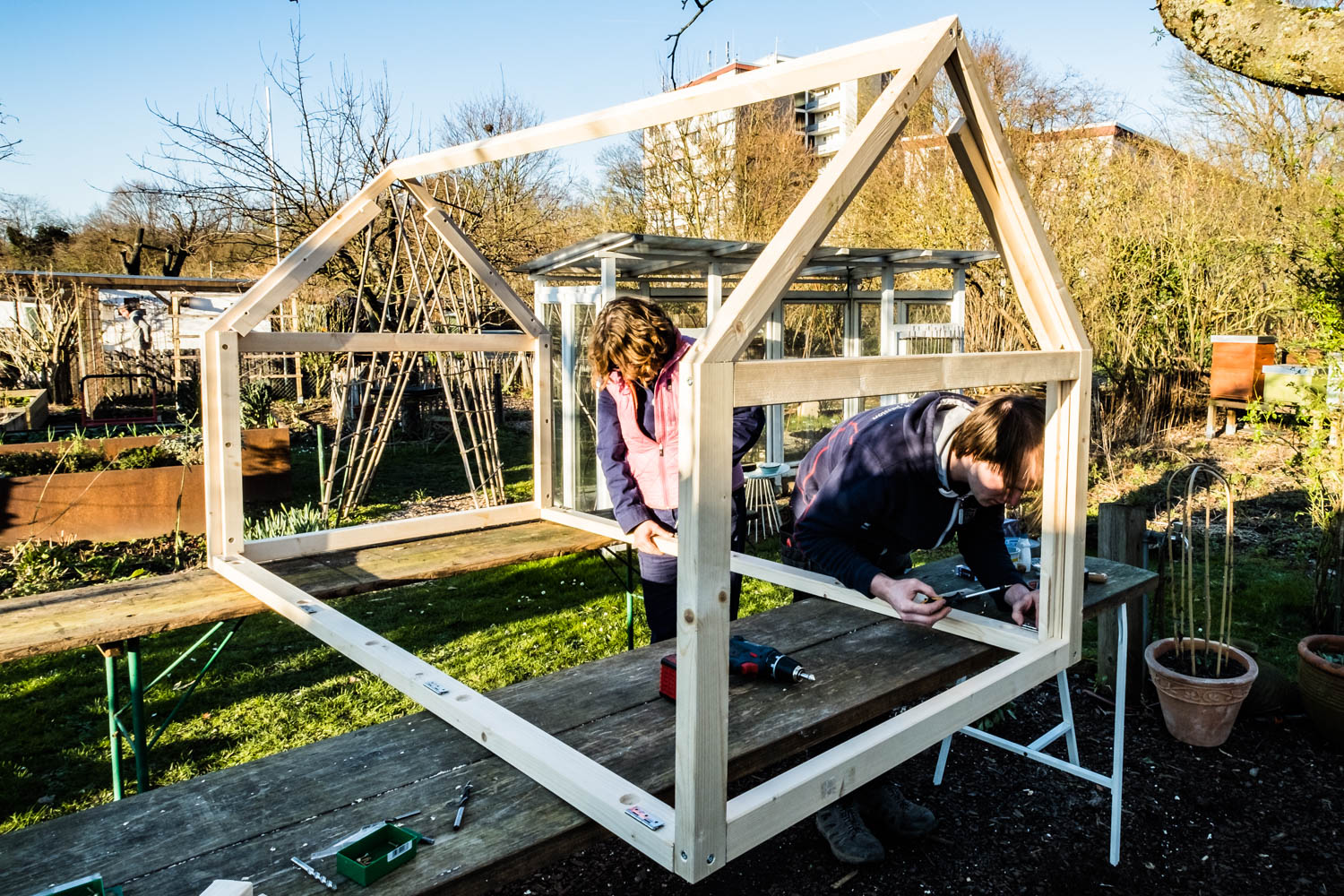 Frühbeetaufsatz für Hochbeet selber bauen