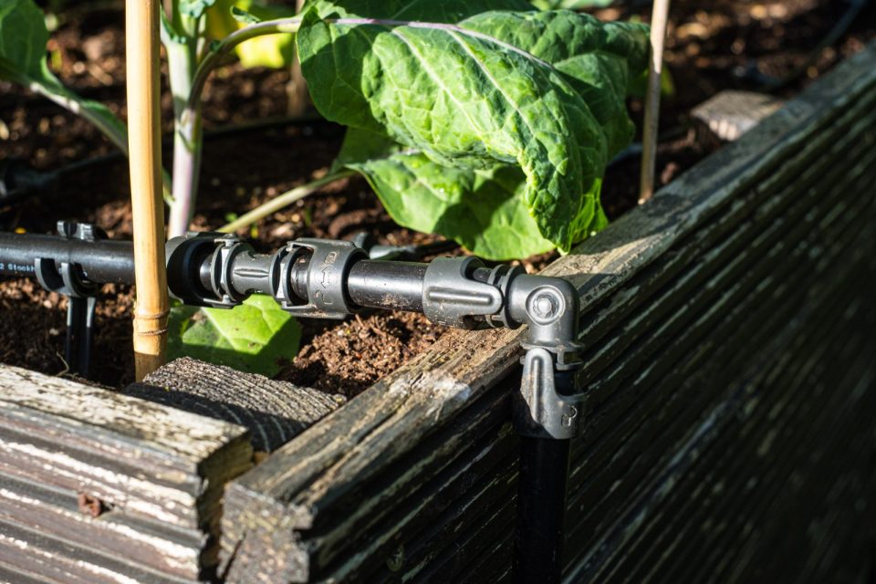 Bewässerungssystem Zugang zum Hochbeet